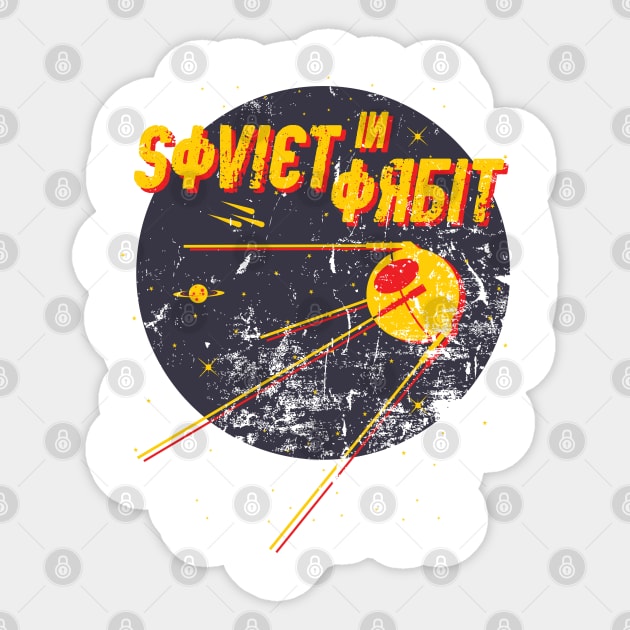 Soviet in Orbit Sticker by PepeSilva